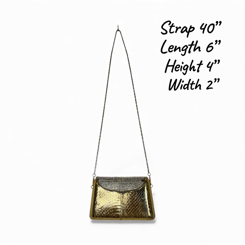 Vintage Gold Dressy Women’s Bag with Diamond Sequins
